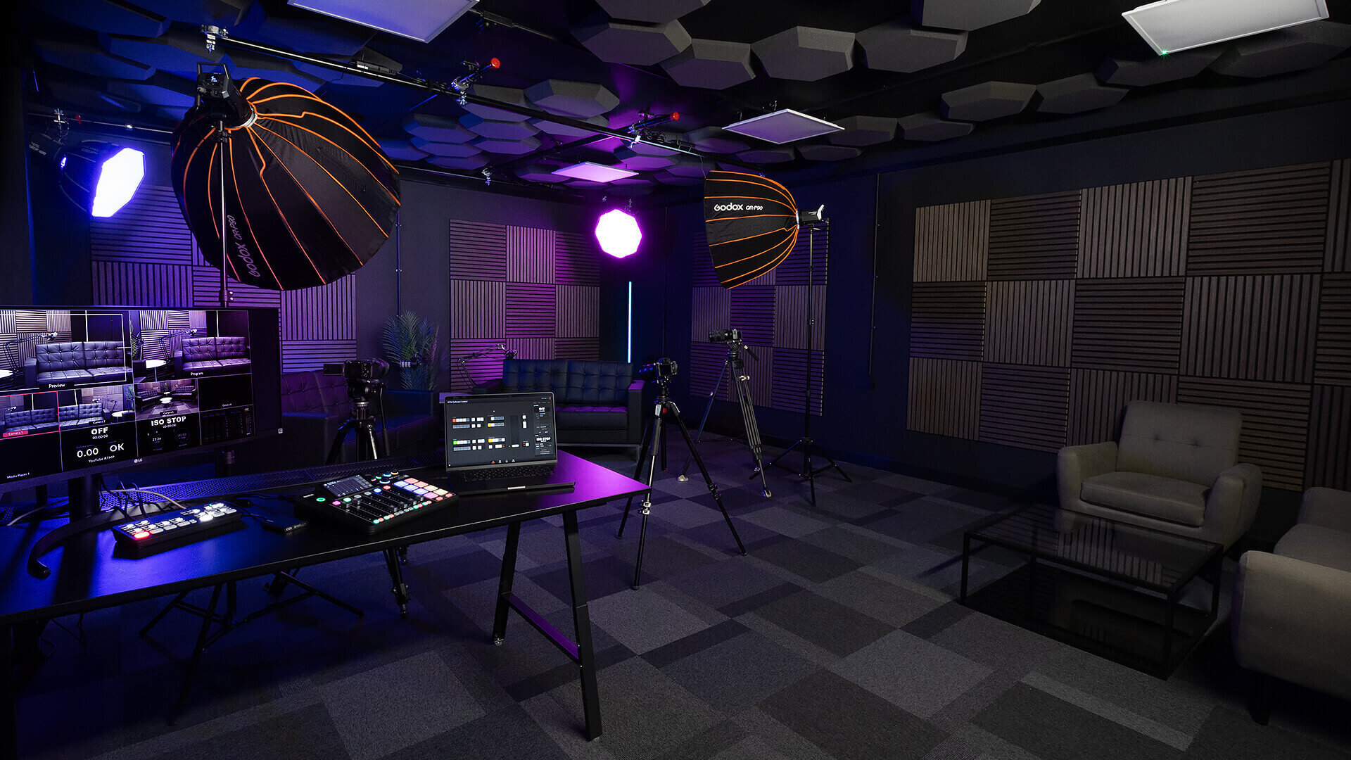 The podcast studio at Storm Studio, next to Storm Agency